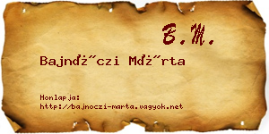 Bajnóczi Márta névjegykártya